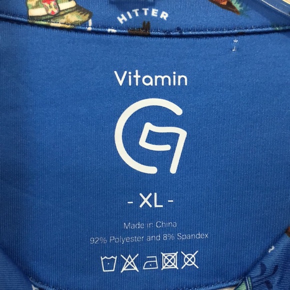 Vitamin G golf polo Men's XL Sand Point Hilly Dilly Country Club fun print shirt - Picture 6 of 11